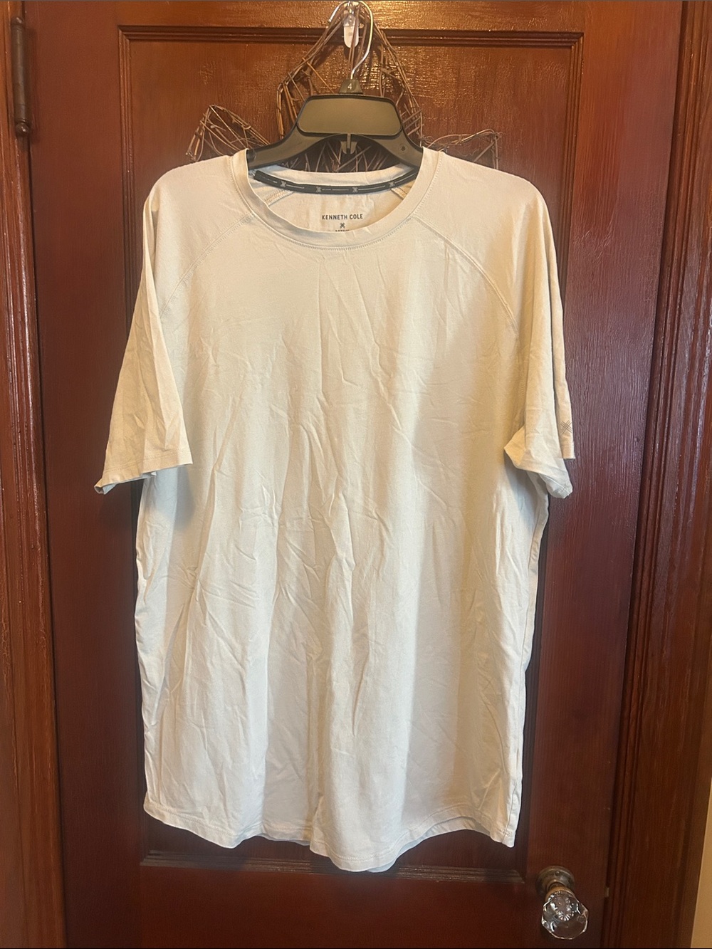 Kenneth Cole Men’s Crew Neck Short Sleeve Tee in Off-White